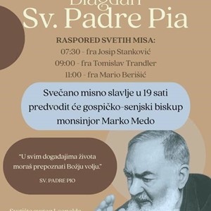 Biskup Medo predvodi misno slavlje blagdana sv. Pija iz Pietrelcine u Zagrebu